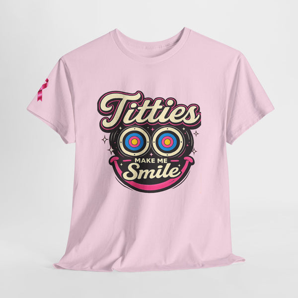 International Breast Cancer Awareness shirt | "Titties make me smile" Graphic