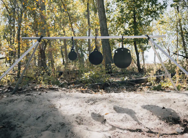 Angry Hornet Range Ready Kit: 3/8" AR500 3 gong set plus stand