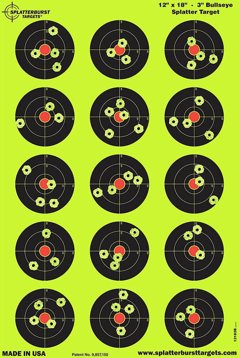 Shots Burst Bright Fluorescent Yellow Targets