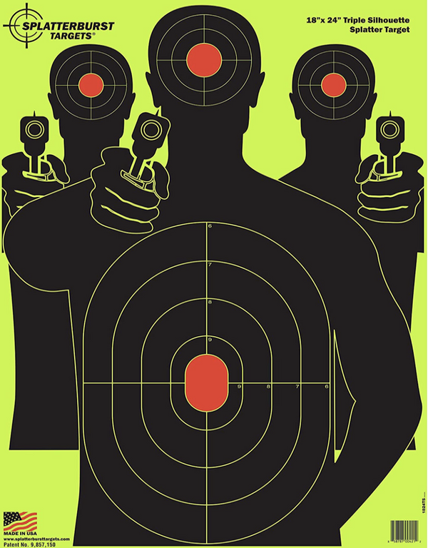 Reactive Targets - 18" x 24" Triple Silhouette