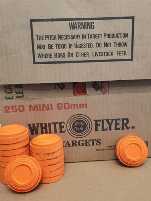 White Flyer Orange Top Mini Targets