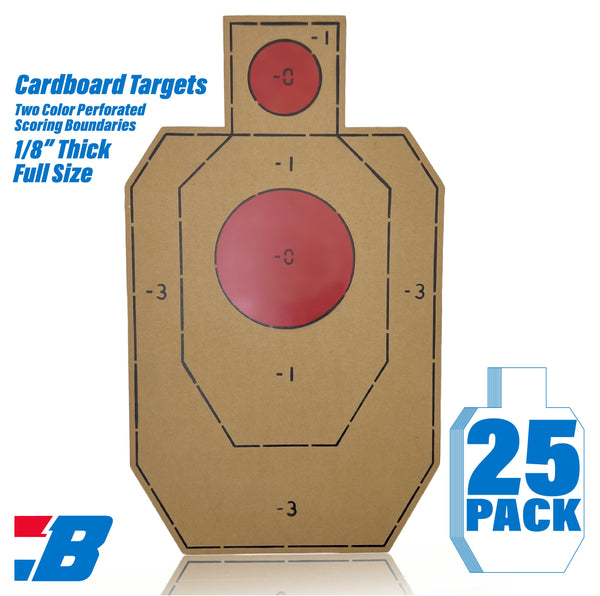 Bash Targets Cardboard Silhouette IPDA Black Red