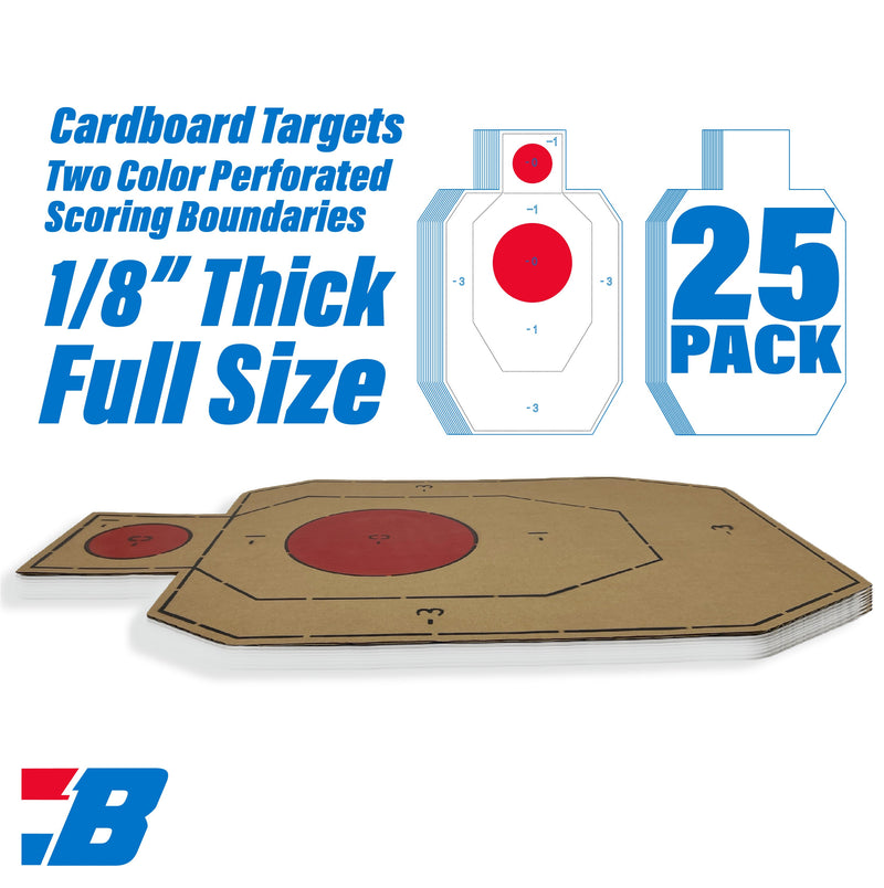 Bash Targets Cardboard Silhouette IPDA Black Red