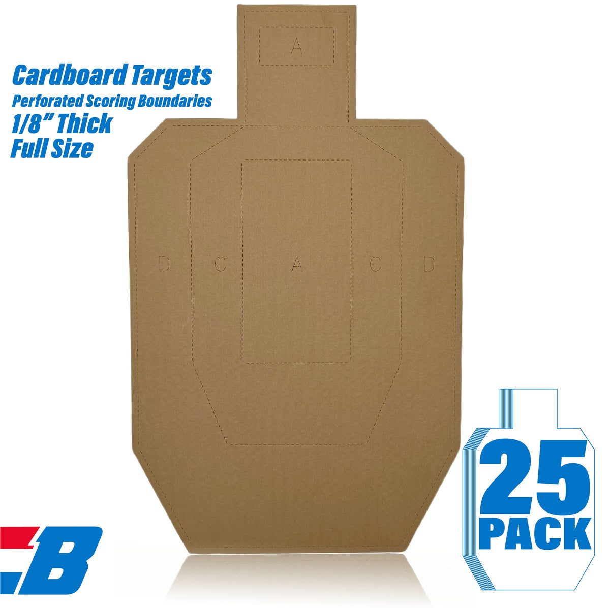 Bash Targets Cardboard Silhouette USPSA Perforated