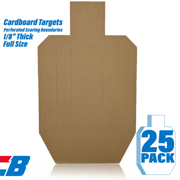 Bash Targets Cardboard Silhouette USPSA Perforated