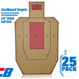 Bash Targets Cardboard Silhouette USPSA Black Red — image 1