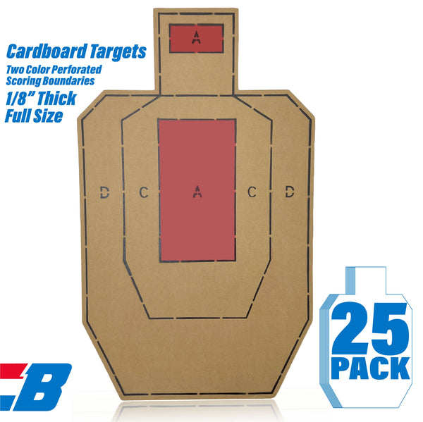 Bash Targets Cardboard Silhouette USPSA Black Red