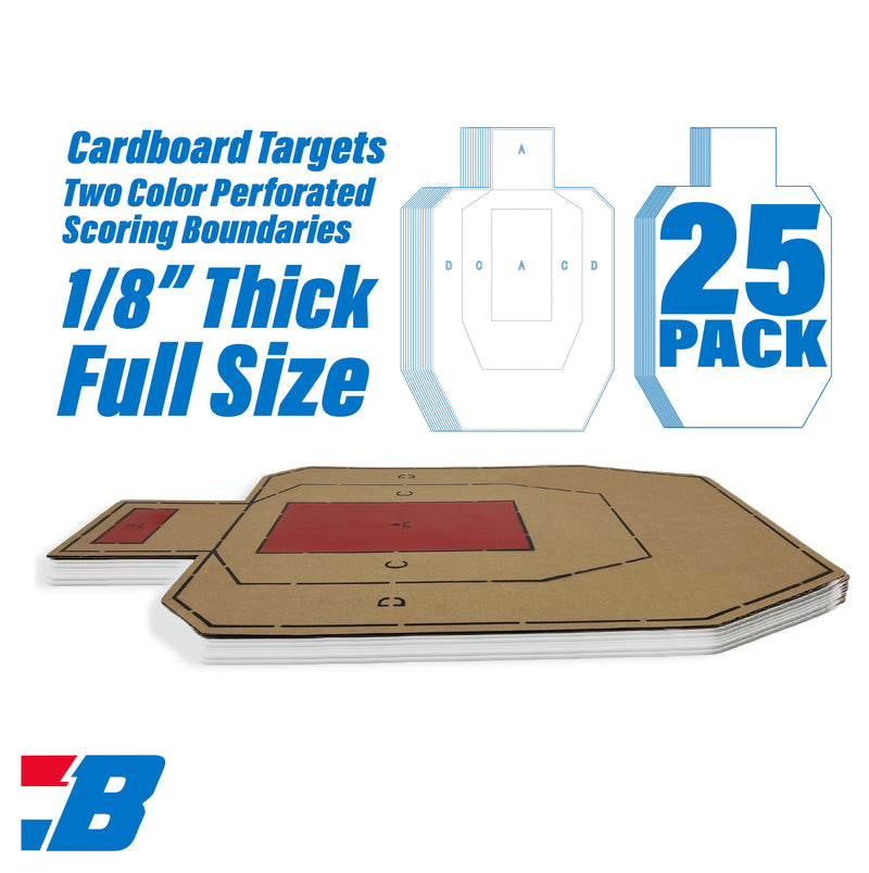 Bash Targets Cardboard Silhouette USPSA Black Red