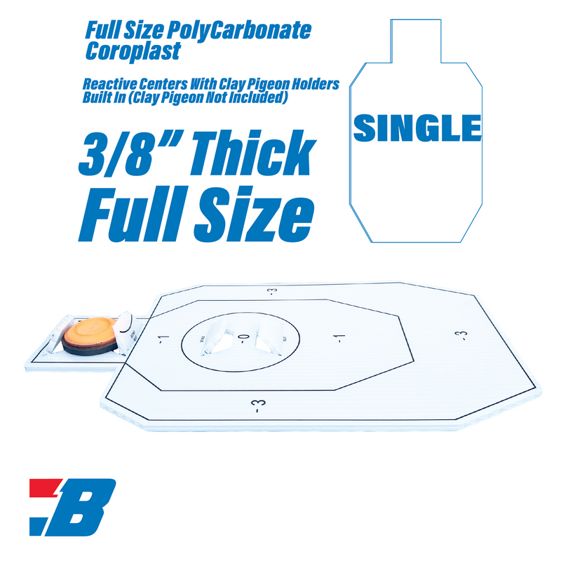 Bash Targets Coroplast Silhouette IPDA Clay