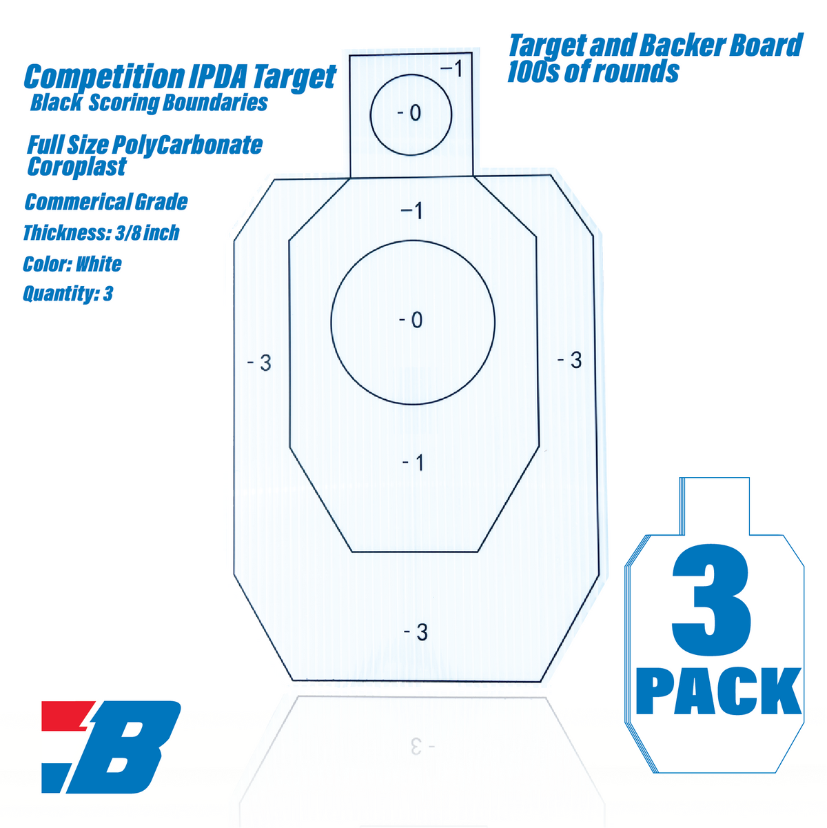 Bash Targets Coroplast Silhouette IPDA-3Pack