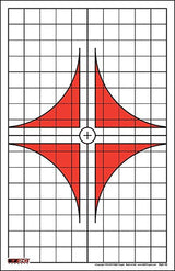 EZ2C Targets #10: Rifle Scope Sight in Paper Target 11”x17” USA MADE