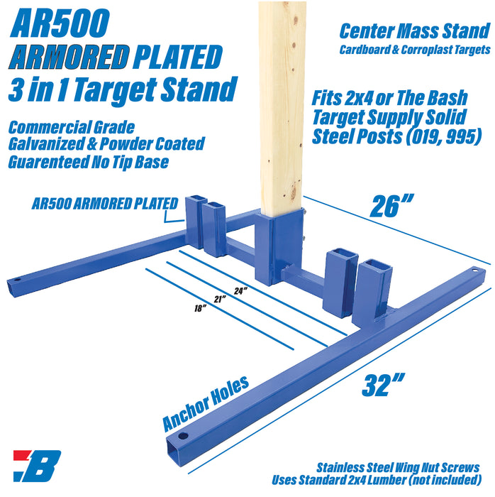 Bash Targets AR500 Armored Steel Stand 3-in-1