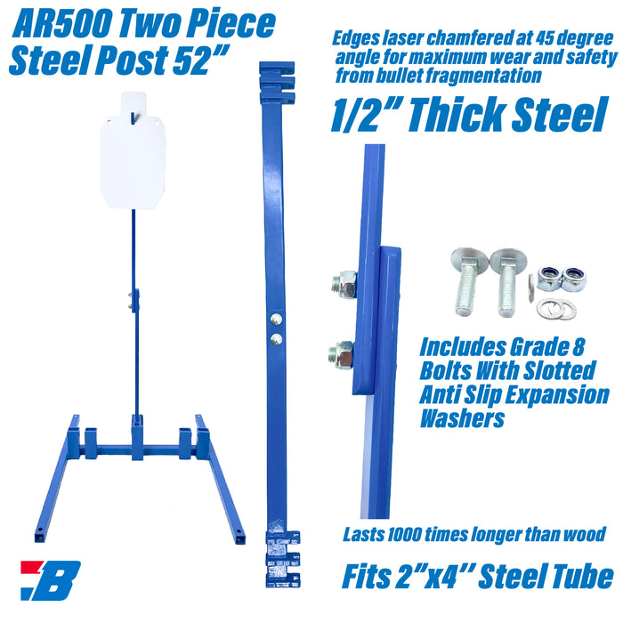 Bash Targets AR500 Steel Post 52", 9/16" Thick