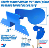 Bash Targets Static Mount Hostage AR500 - 12x20 - 1/2" — image 1