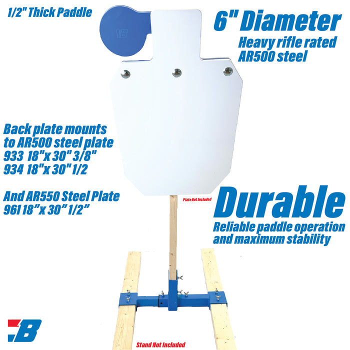 Bash Targets Static Mount Hostage AR500 - 18x30 - 1/2"