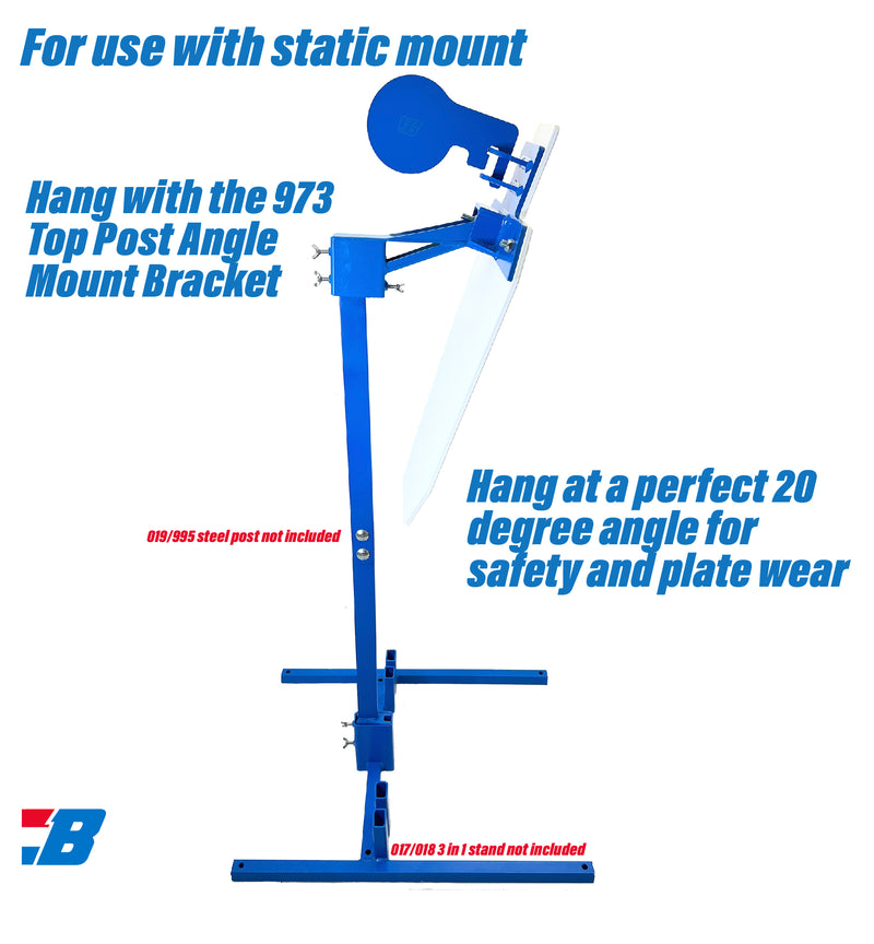 Bash Targets Static Mount Hostage AR500 - to be used with 18x30 silhouette- 1/2"