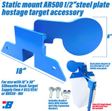 Bash Targets Static Mount Hostage AR500 - to be used with 18x30 silhouette- 1/2" — image 1