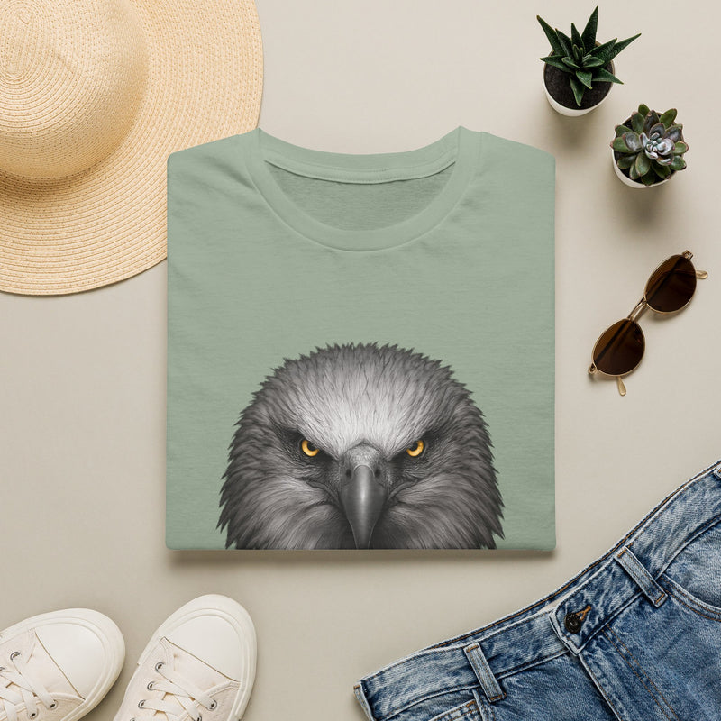 Intense Eagle Face T-Shirt | Fierce Bald Eagle Head Graphic