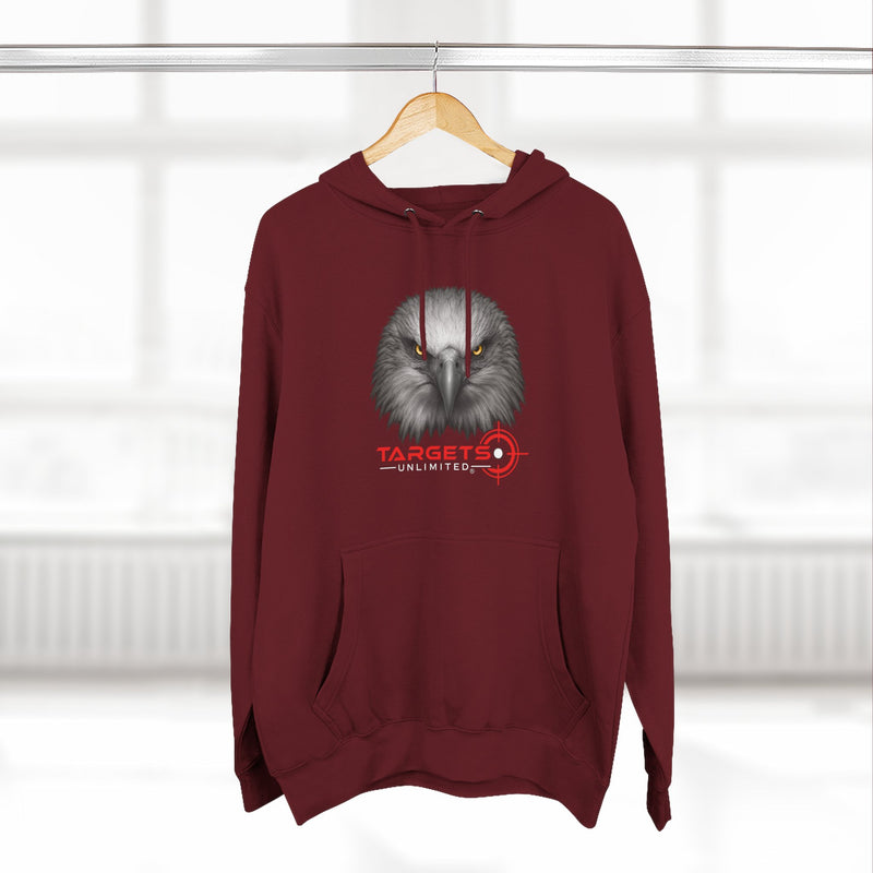 Eagle Head with Target hoodie | Three-Panel Fleece Hoodie