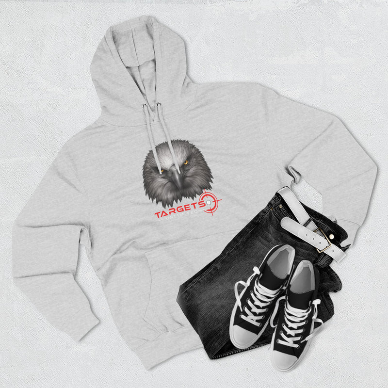 Eagle Head with Target hoodie | Three-Panel Fleece Hoodie