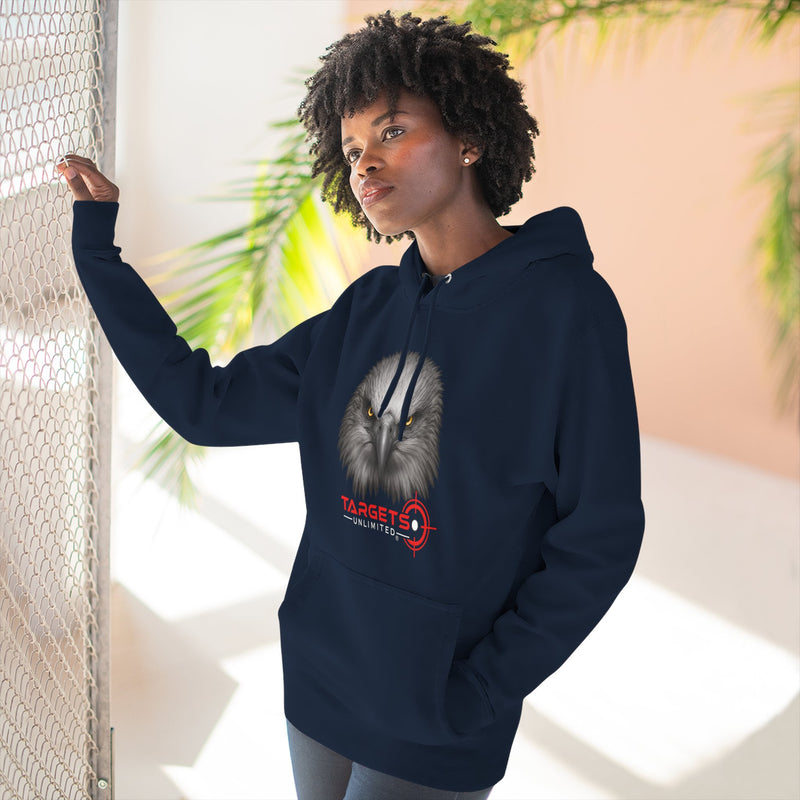 Eagle Head with Target hoodie | Three-Panel Fleece Hoodie