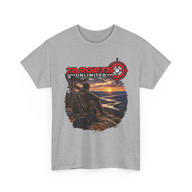 Targets Unlimited Hunting T-Shirt – Sunset Shooter Graphic Tee