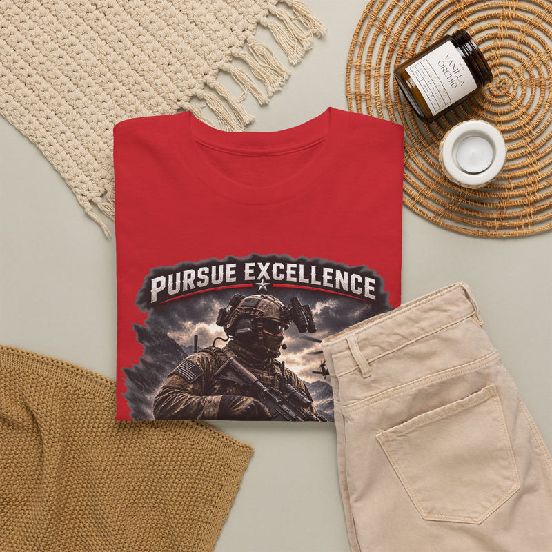 Pursue Excellence Archery & Shooting Tee | Targets Unlimited Back Graphic