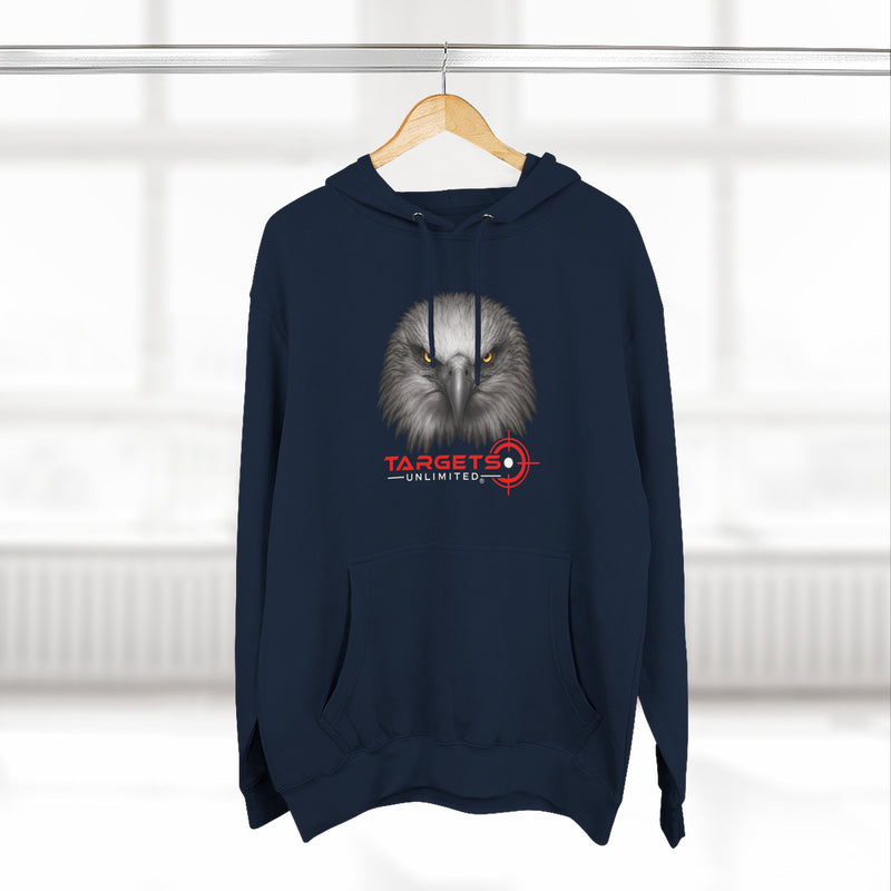 Eagle Head with Target hoodie | Three-Panel Fleece Hoodie