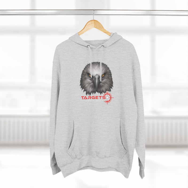 Eagle Head with Target hoodie | Three-Panel Fleece Hoodie