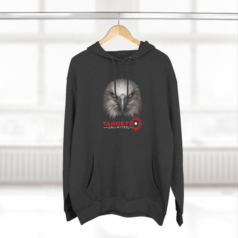 Eagle Head with Target hoodie | Three-Panel Fleece Hoodie