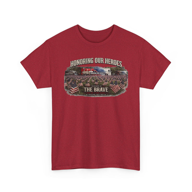Honoring Our Heroes military memorial Tee | The Brave, American flag