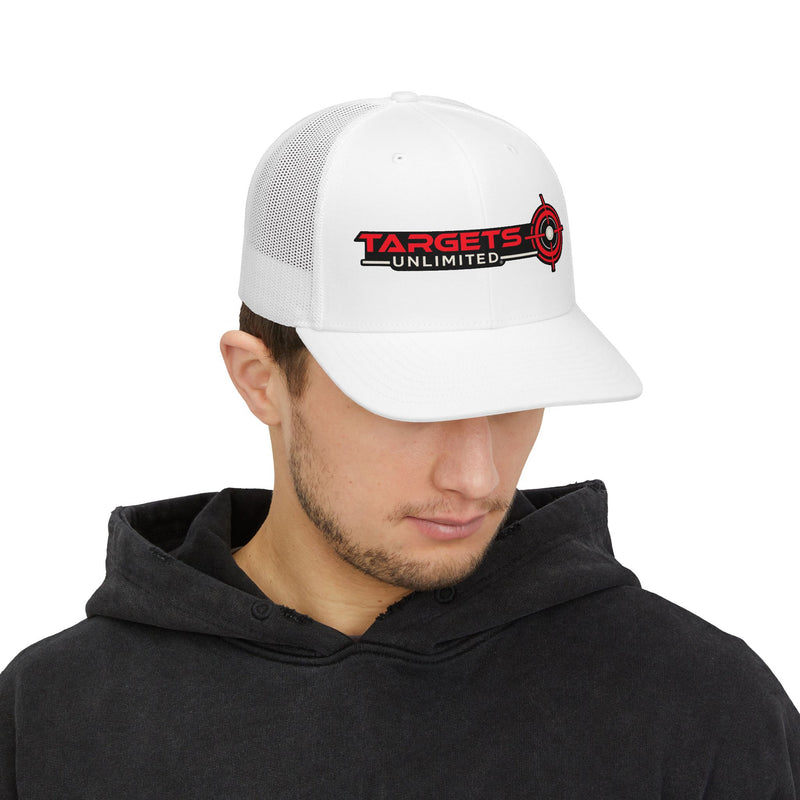 Targets Unlimited logo Snapback | Trucker cap with target graphic