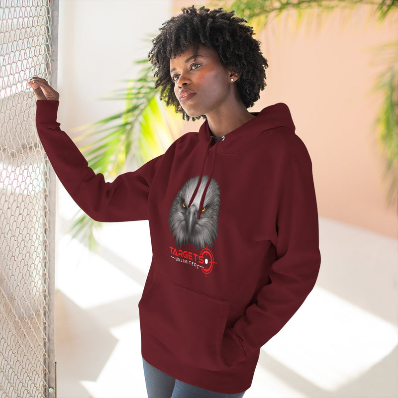 Eagle Head with Target hoodie | Three-Panel Fleece Hoodie