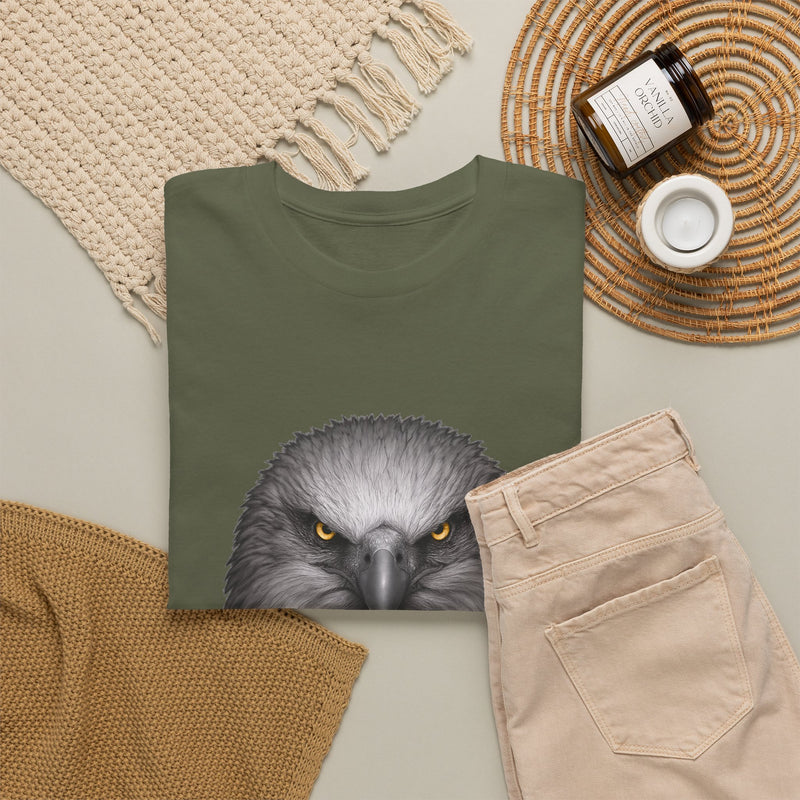 Intense Eagle Face T-Shirt | Fierce Bald Eagle Head Graphic
