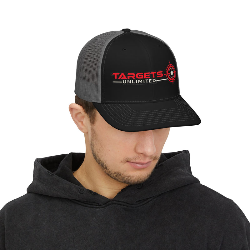Targets Unlimited logo Snapback | Trucker cap with target graphic