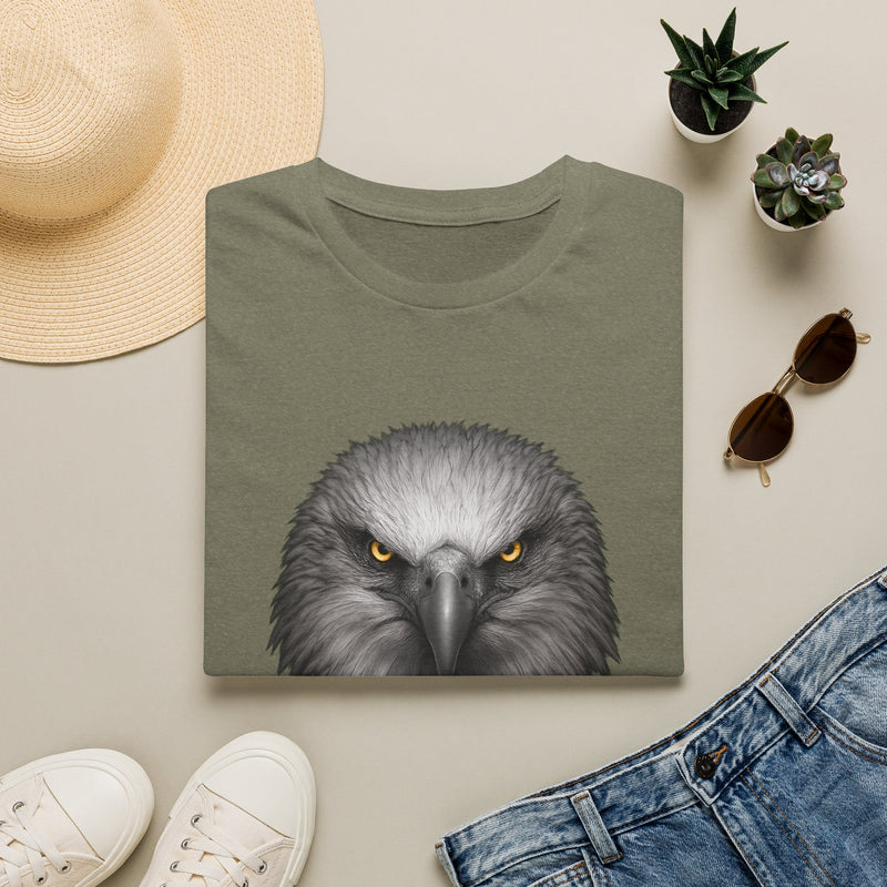 Intense Eagle Face T-Shirt | Fierce Bald Eagle Head Graphic