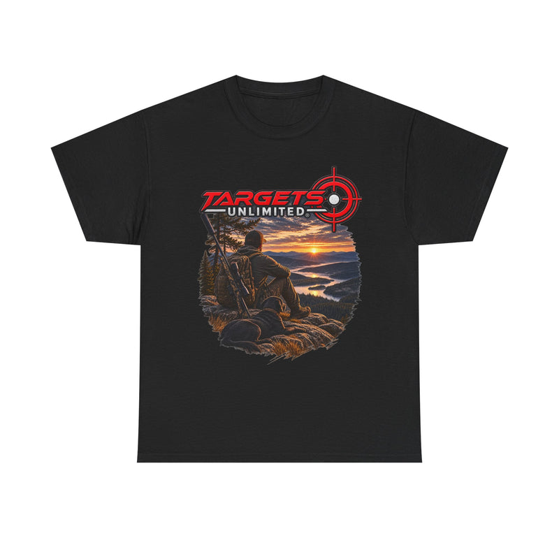 Targets Unlimited Hunting T-Shirt – Sunset Shooter Graphic Tee