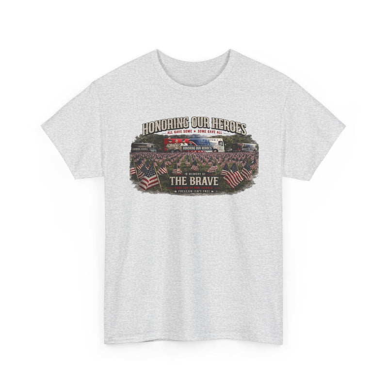Honoring Our Heroes military memorial Tee | The Brave, American flag