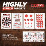 120 EZ2C Targets: 5 Game Style Paper Targets Bundle Pack Fun Games 11"x17" USA Made
