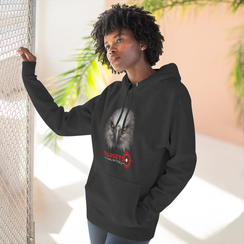 Eagle Head with Target hoodie | Three-Panel Fleece Hoodie