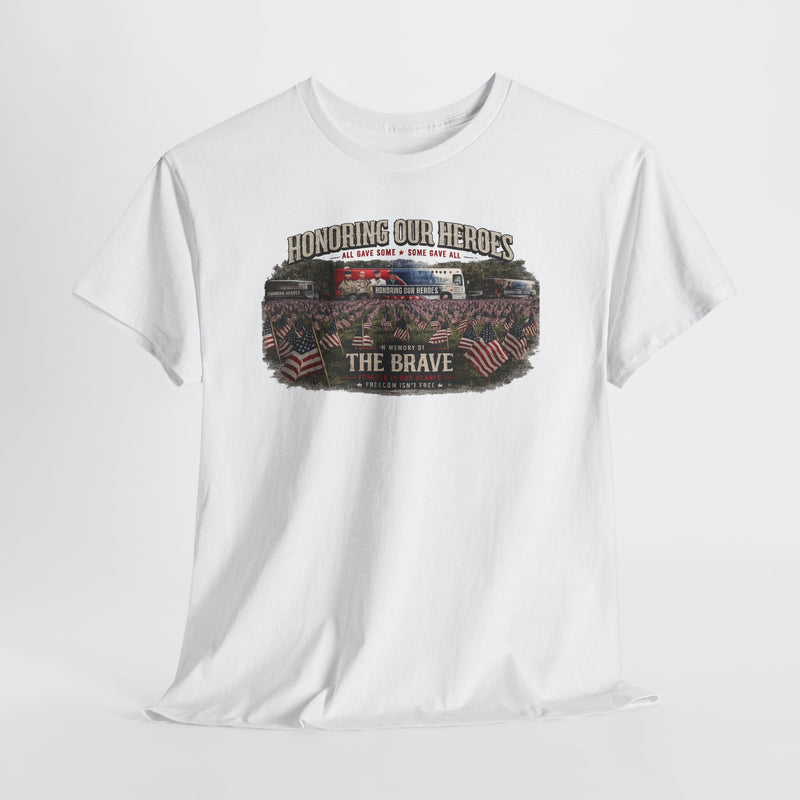 Honoring Our Heroes military memorial Tee | The Brave, American flag
