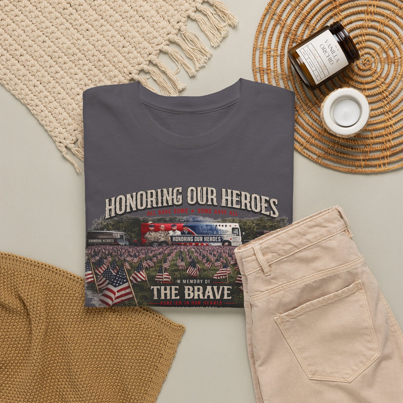 Honoring Our Heroes military memorial Tee | The Brave, American flag
