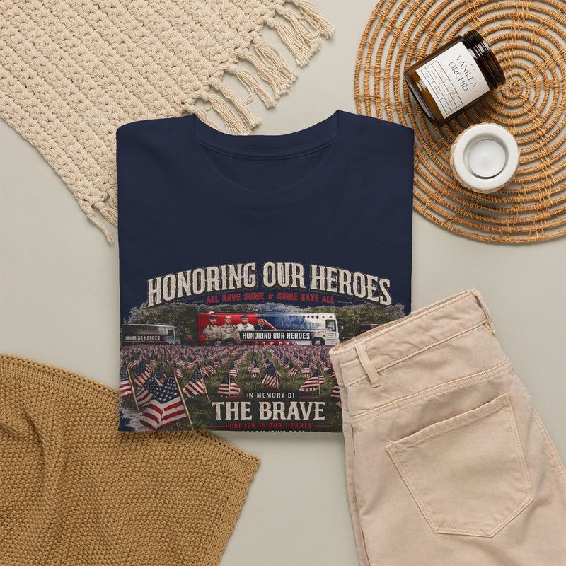 Honoring Our Heroes military memorial Tee | The Brave, American flag