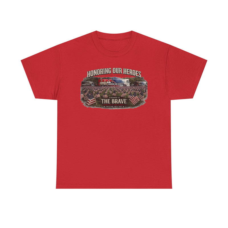 Honoring Our Heroes military memorial Tee | The Brave, American flag