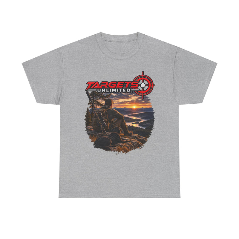 Targets Unlimited Hunting T-Shirt – Sunset Shooter Graphic Tee
