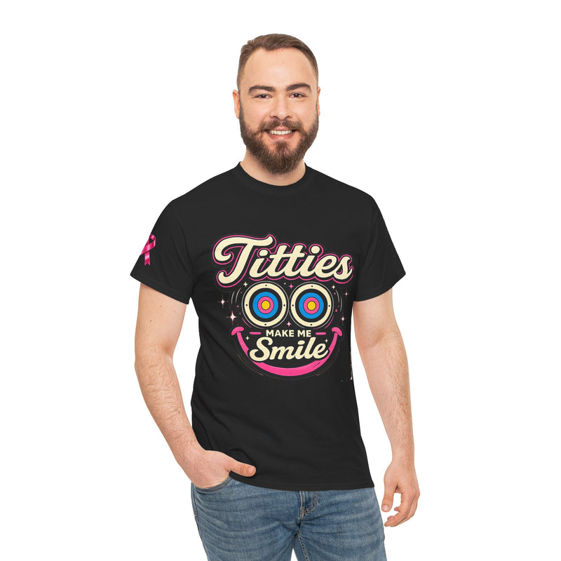 International Breast Cancer Awareness shirt | "Titties make me smile" Graphic