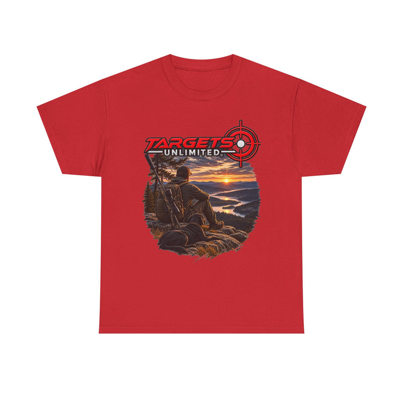 Targets Unlimited Hunting T-Shirt – Sunset Shooter Graphic Tee