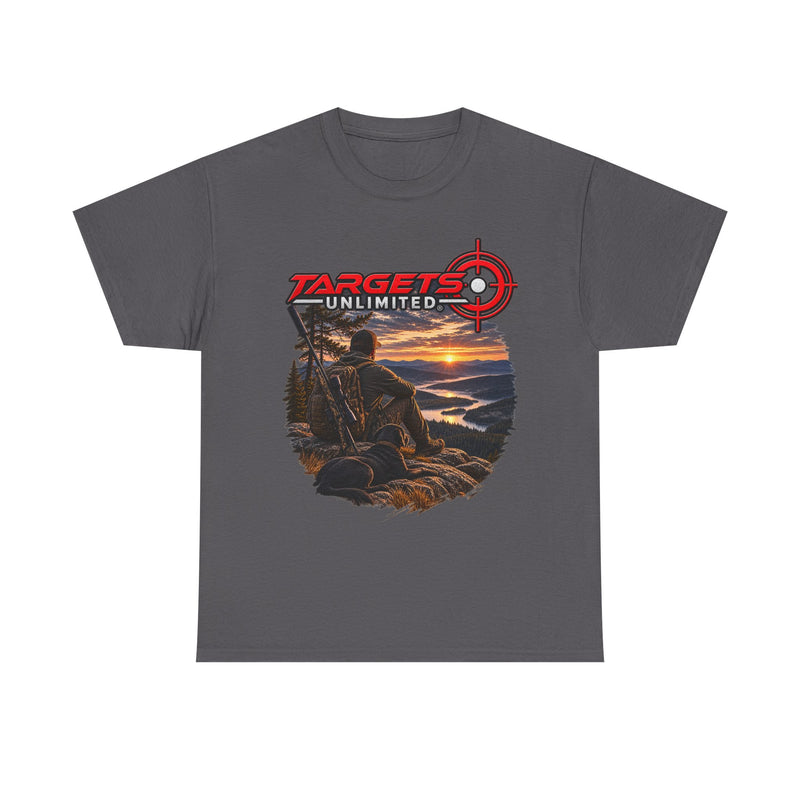 Targets Unlimited Hunting T-Shirt – Sunset Shooter Graphic Tee