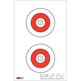 EZ2C Targets #2: Double Bullseye Paper Shooting Range Targets USA MADE 11”x17”