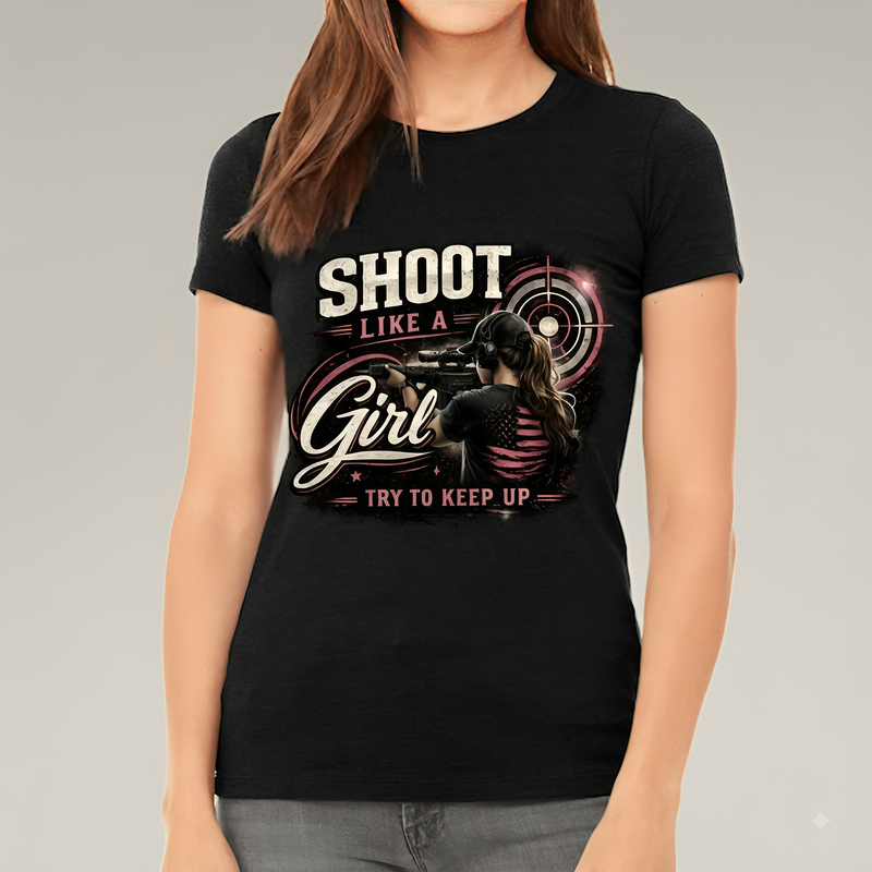 Shoot Like a Girl Tee | Targets Unlimited Back Graphic